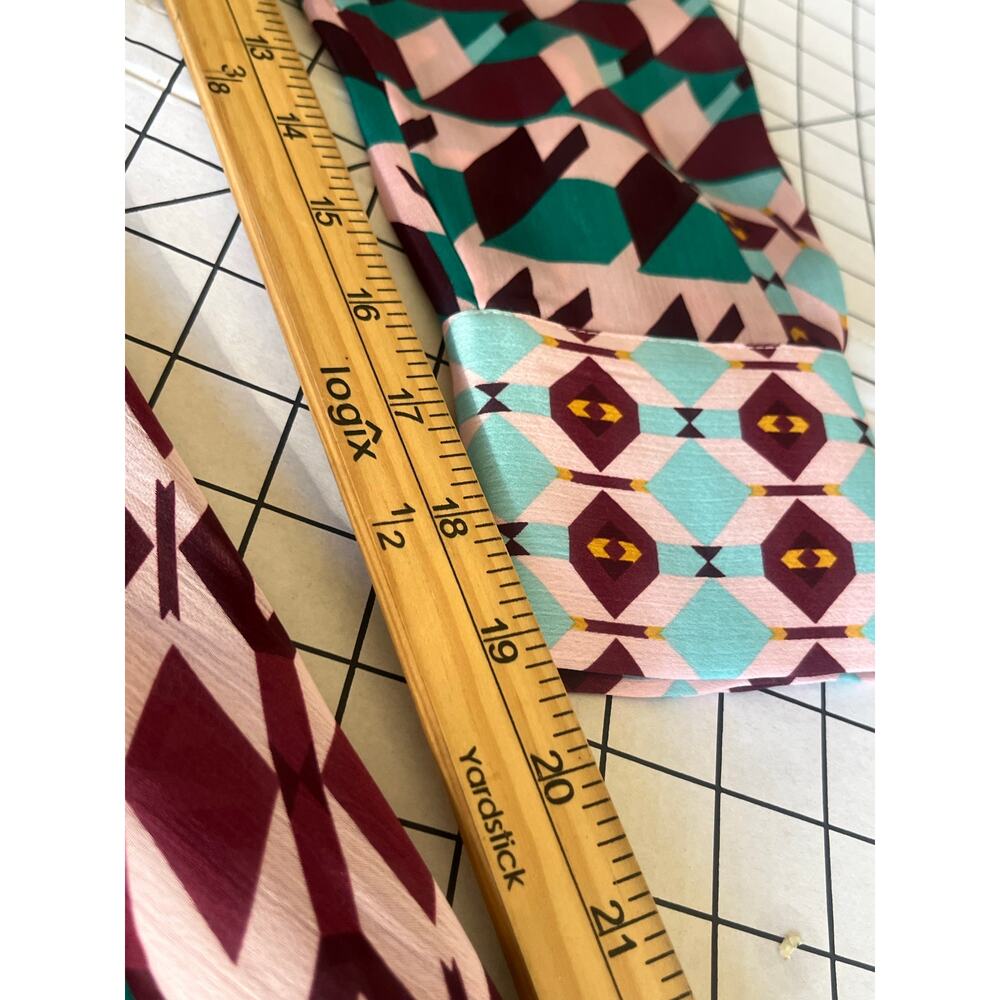 Aztec Patterned Maxi Dress Tie Waist Button Front Purple Multi Colored Flowy  Xl - Picture 8 of 10